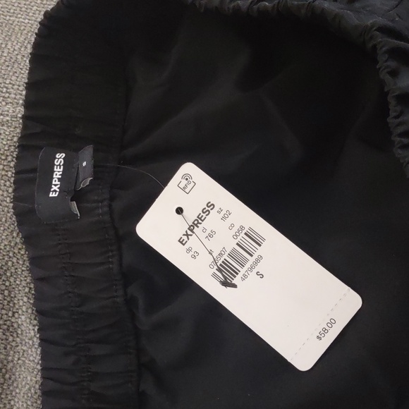 Express Black Elastic Waist Bubble, Skater Skirt - Size Small - Picture 4 of 7